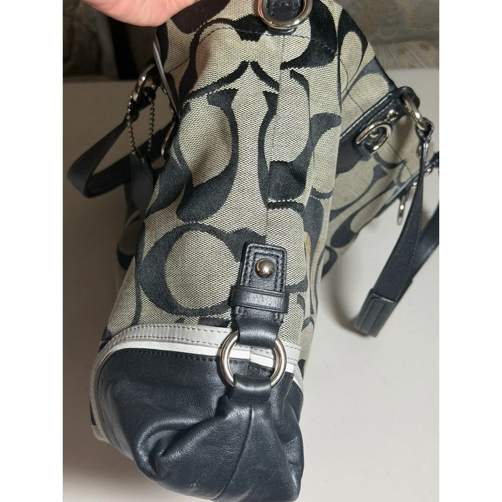 Coach Ashley signature Carryall  Black and Gray
